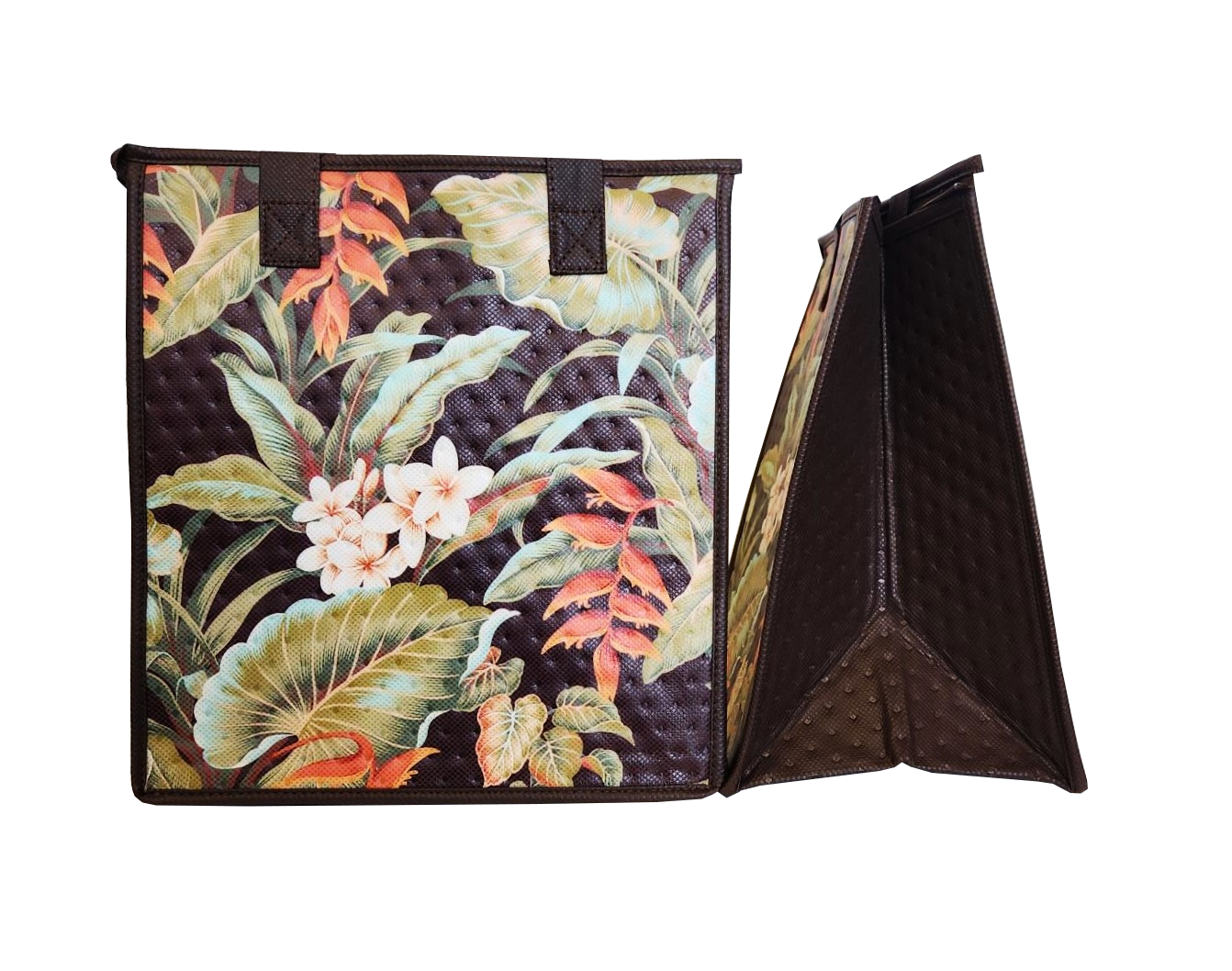 Tropical Paper Garden - Insulated Medium Bag - WAIPAHEE CHOCOLATE MED