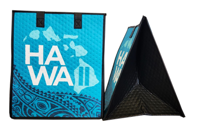 Tropical Paper Garden - Insulated Large Bag - CHAIN TEAL LRG