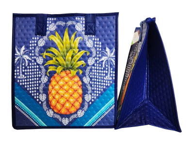 Tropical Paper Garden - Insulated Medium Bag - SILK NAVY