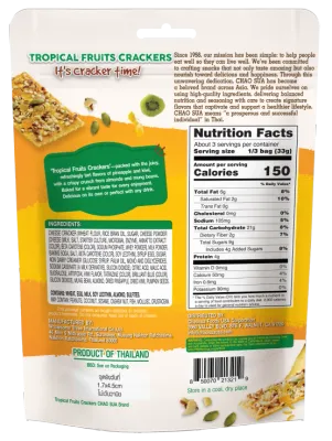 Chao Sua Tropical Fruits Cracker 3.52oz.