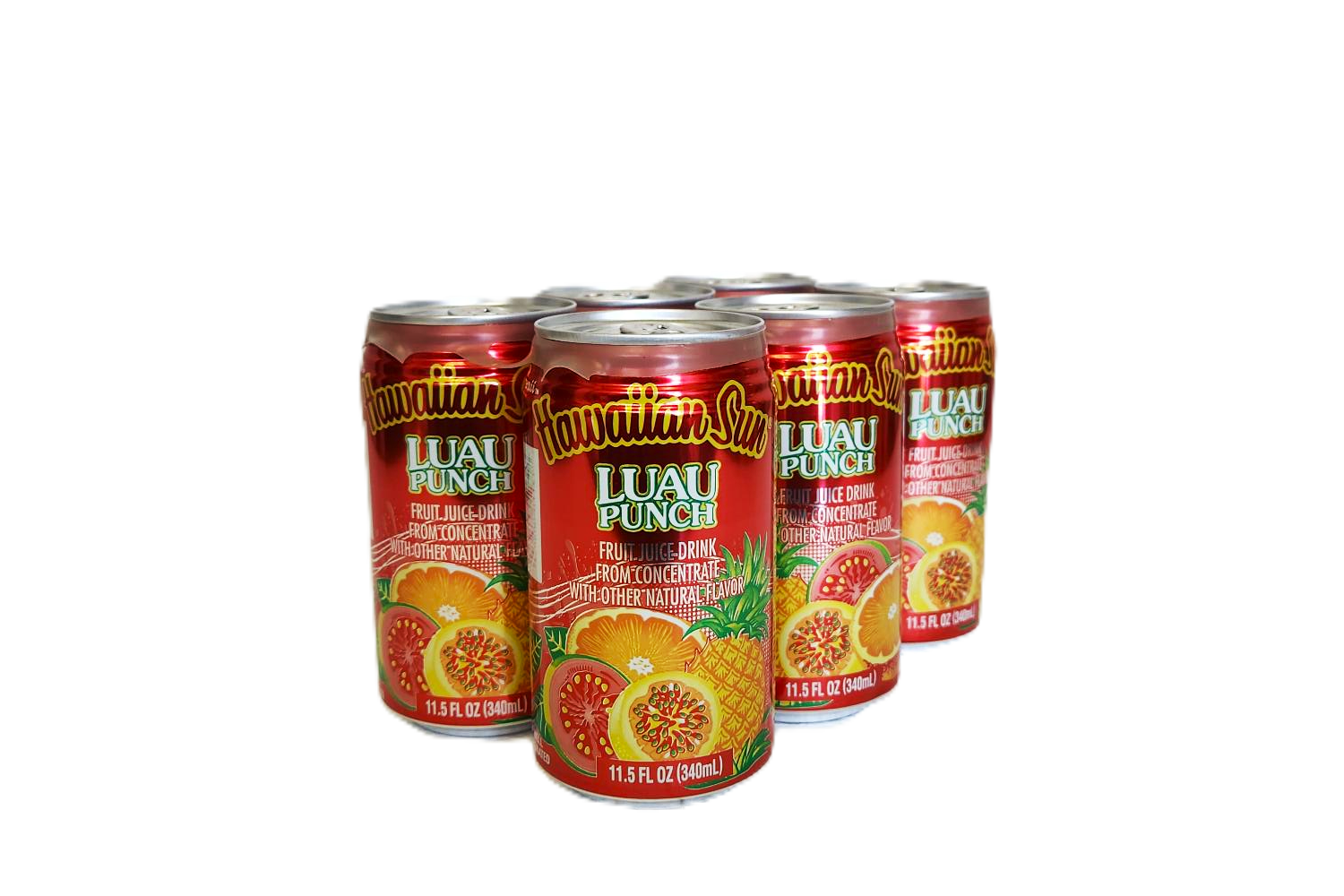 Hawaiian Sun Drink - Luau Punch 11.5 oz (Pack of 6)  **Limit 8 - 6/pks total per purchase transaction**