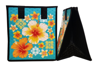Tropical Paper Garden - Insulated Small Bag - BRANDY  AQUA PET
