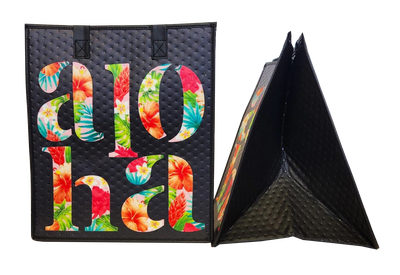Tropical Paper Garden - Insulated Large Bag - KNOCKOUT BLACK LRG