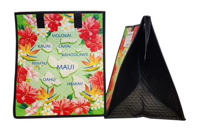 Tropical Paper Garden - Insulated Large Bag - ISLAND FEVER GREEN LRG