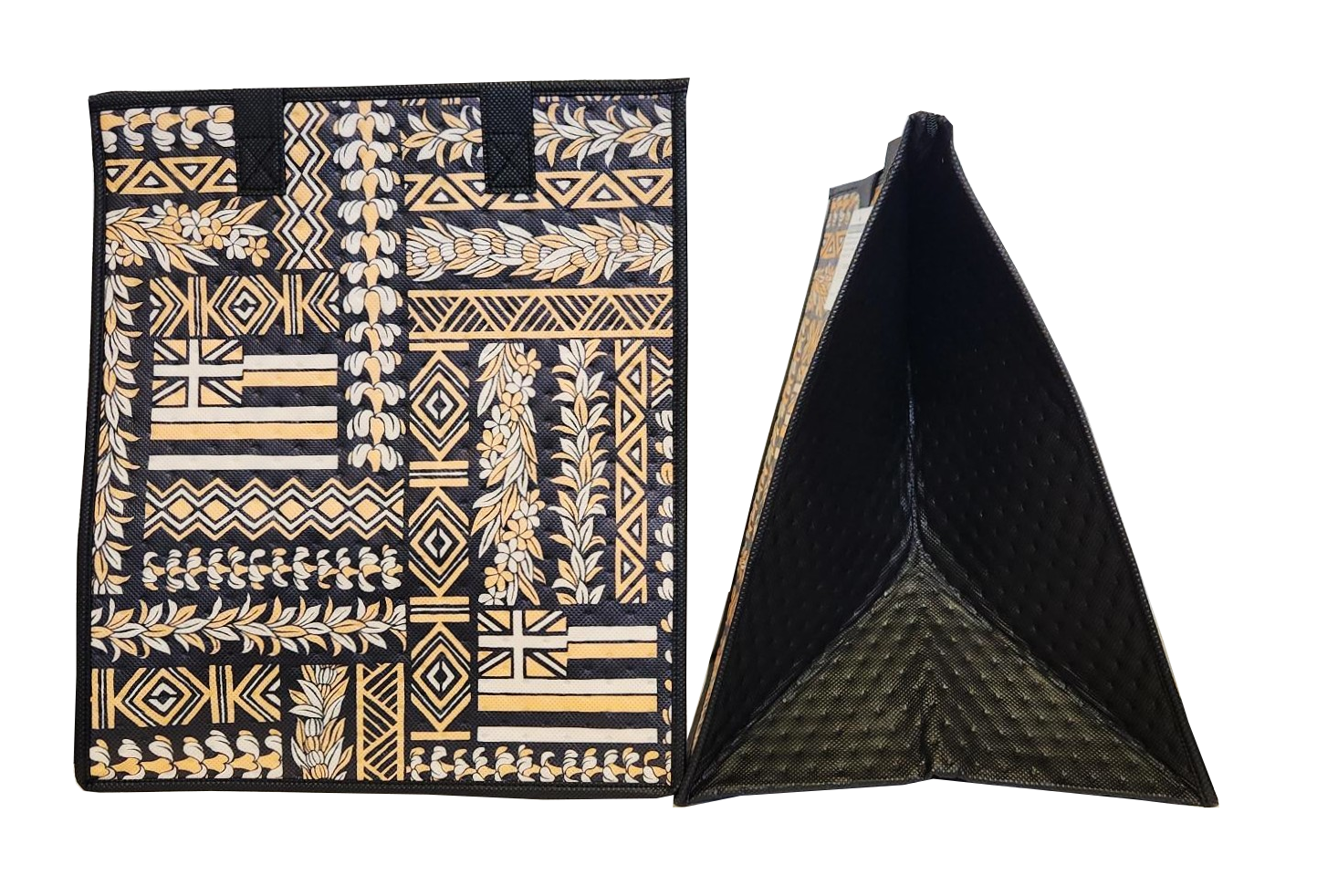 Tropical Paper Garden - Insulated Large Bag - KAHUA BLACK LRG