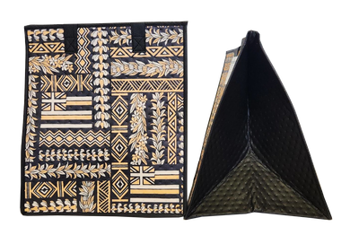 Tropical Paper Garden - Insulated Large Bag - KAHUA BLACK LRG