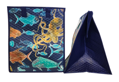 Tropical Paper Garden - Insulated Large Bag - TAKO TACKLE NAVY LRG
