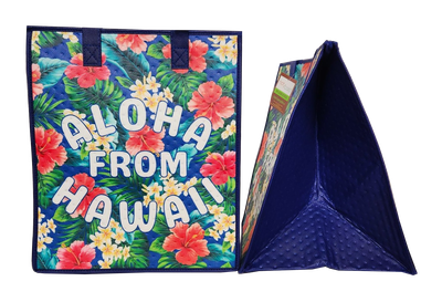 Tropical Paper Garden - Insulated Large Bag - BADGE NAVY LRG