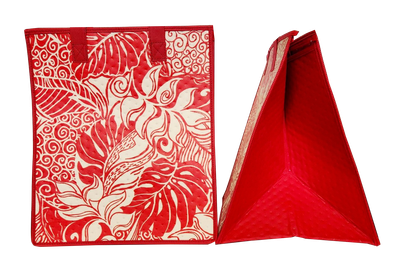 Tropical Paper Garden - Insulated Large Bag - HIVE RED LRG