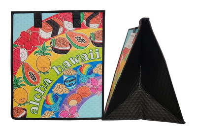 Tropical Paper Garden - Insulated Large Bag - RAINBOW DELIGHTS AQUA LRG