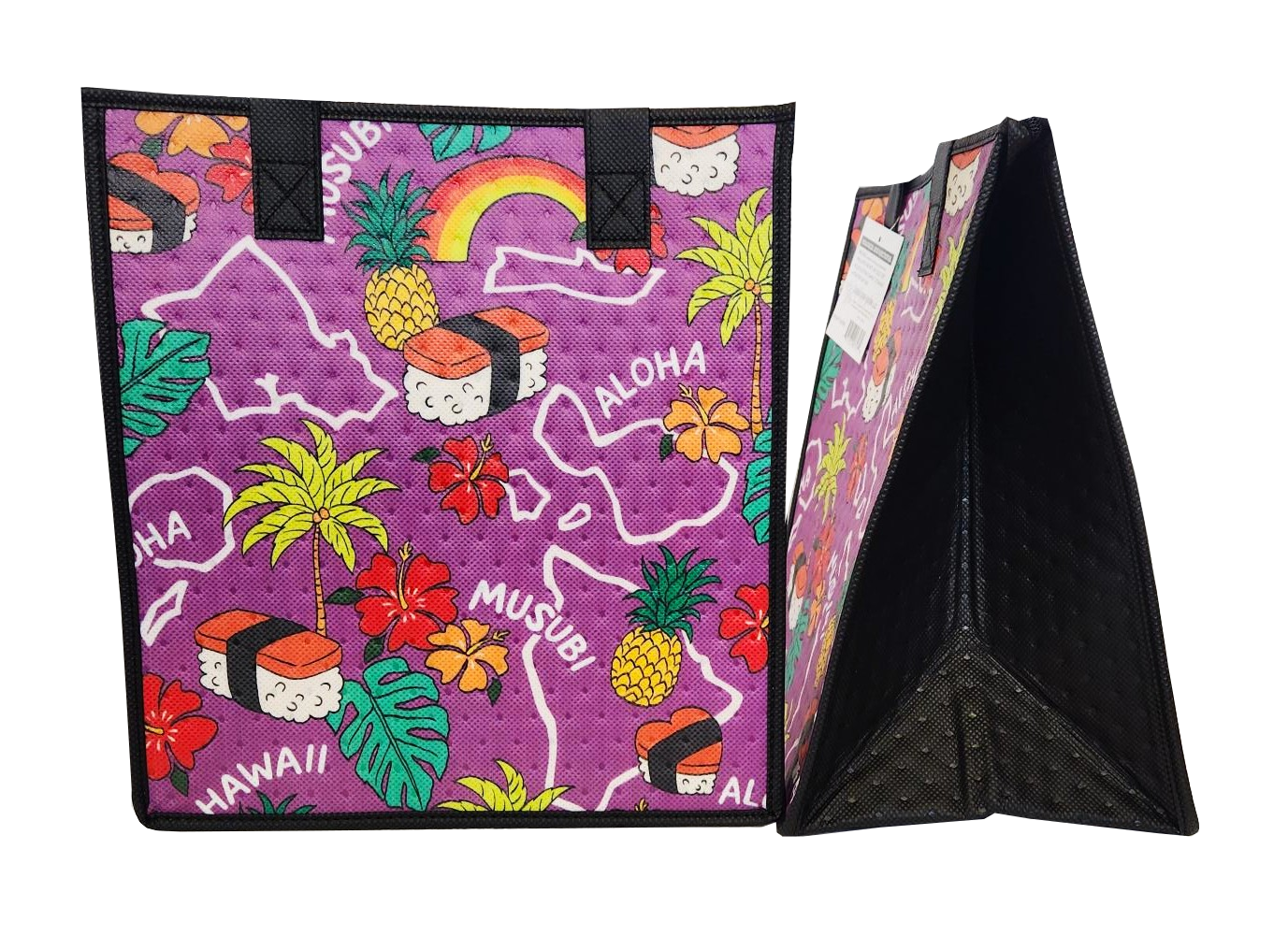 Tropical Paper Garden - Insulated Medium Bag - KEYCHAIN PURPLE MED