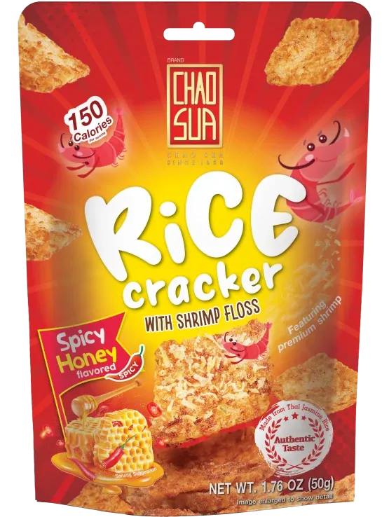 Chao Sua Rice Cracker with Shrimp Floss - Spicy Honey 1.76oz.
