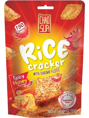 Chao Sua Rice Cracker with Shrimp Floss - Spicy Honey 1.76oz.