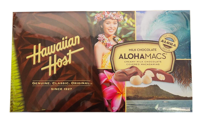 Hawaiian Host &quot;ALOHAMACS&quot; Milk Chocolate Covered Macadamia Nuts 5oz.