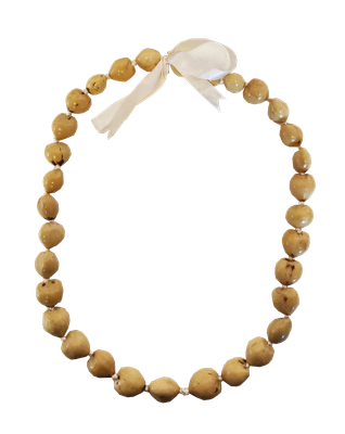 Kukui Nut Lei - White