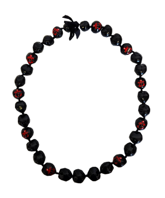 Kukui Nut Lei w/ Honu - Red