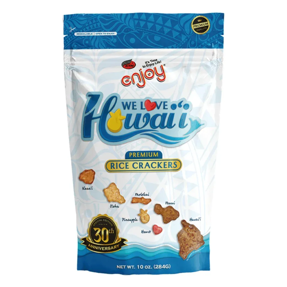 Enjoy We Love Hawaii Arare Mix Premium Rice Crackers 10oz