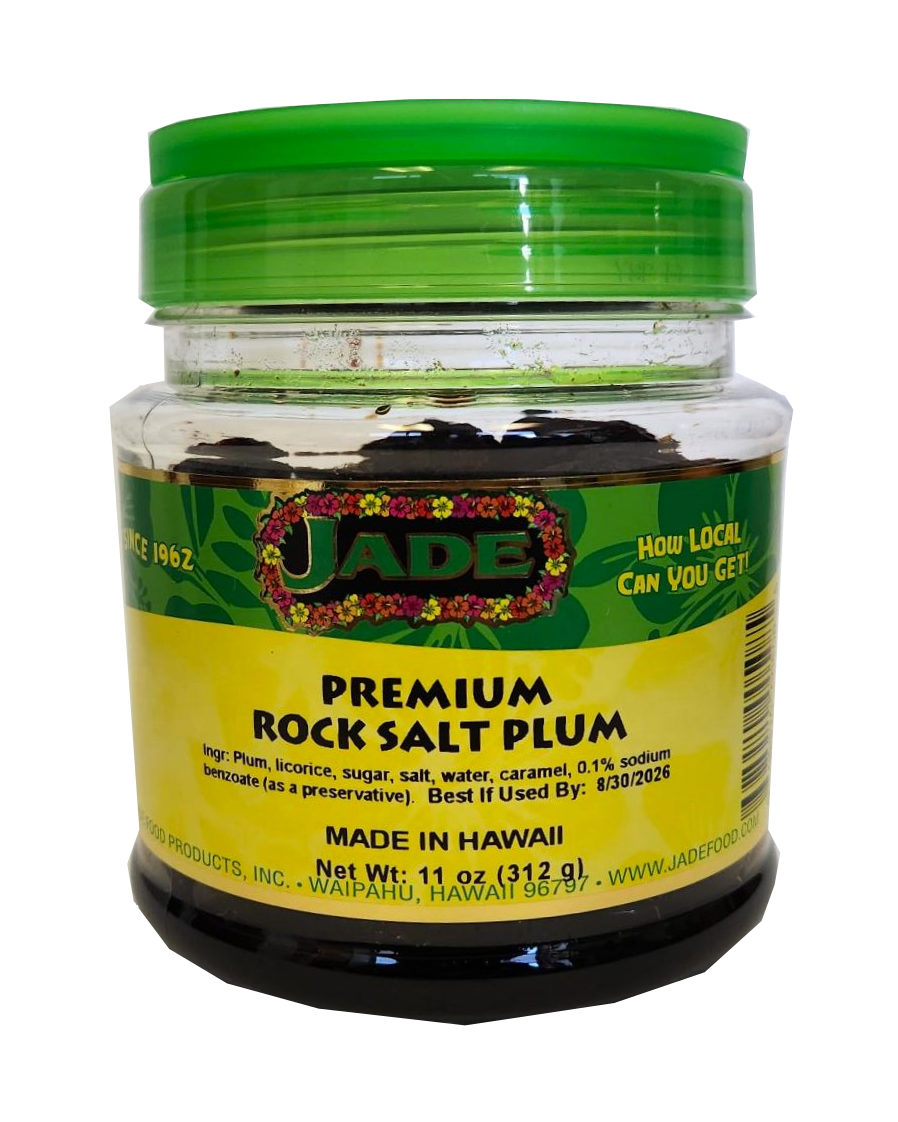 Jade Premium Rock Salt Plum Jar 11 oz (NOT FOR SALE TO CALIFORNIA) Jade Premium Rock Salt Plum Jar 11 oz (NOT FOR SALE TO CALIFORNIA)