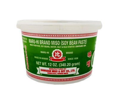 Hawaiian Miso &amp; Soy Co. Ltd. Maru-Hi Brand Miso (Soy Bean Paste) 12oz.