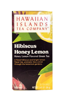 Hawaiian Islands Tea Co. Hibiscus Honey Lemon Flavored Green Tea 20CT/EA 1.41oz