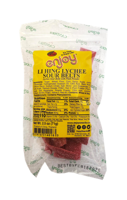 Enjoy Li Hing Lychee Sour Belts 2.5oz