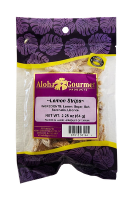 Aloha Gourmet Lemon Strips 2.25 oz (NOT FOR SALE TO CALIFORNIA)
