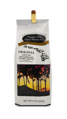 Hawaiian Isles Coffee Roasters Co. Original Ground Coffee 10% Hawaiian Coffee Blend 8oz.