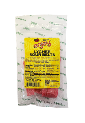 Enjoy Lychee Sour Belts 2.5oz