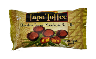 Hawaiian Sun Tapa Toffee Chocolate Covered Macadamia Nut Toffee  .77 oz (2-pk)