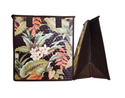 Tropical Paper Garden - Insulated Medium Bag - WAIPAHEE CHOCOLATE MED