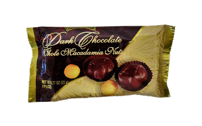 Hawaiian Sun Dark Chocolate Whole Macadamia Nuts  .77 oz (2-pk)