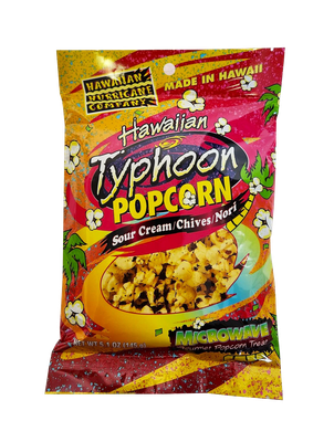 Hawaiian Hurricane Company Hawaiian Typhoon Microwave Popcorn Sour Cream/Chives/Nori Individual Pkg 5.1 oz