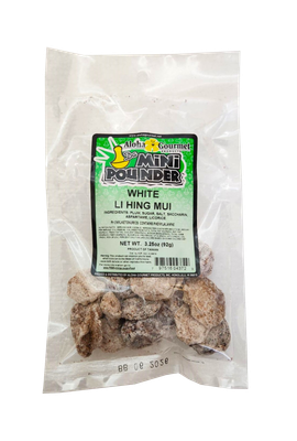 Aloha Gourmet Da Mini Pounder White Li Hing Mui 3.25 oz (NOT FOR SALE TO CALIFORNIA)