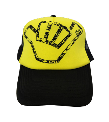 Hawaiian Headwear Neon Shaka Maui Foam Trucker Hat - Yellow