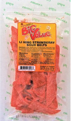 Enjoy Big Value Li Hing Strawberry Sour Belts 8oz