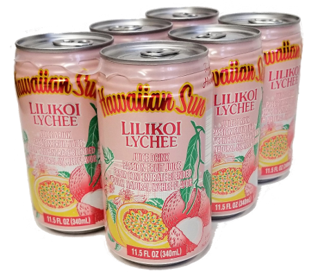 Hawaiian Sun Drink - Lilikoi Lychee 11.5 oz (Pack of 6) **Limit 8 - 6/pks total per purchase transaction**