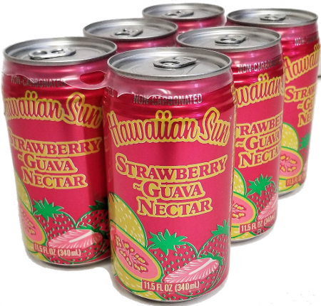 Hawaiian Sun Drink - Strawberry Guava 11.5 oz (Pack of 6) **Limit 8 - 6/pks total per purchase transaction**