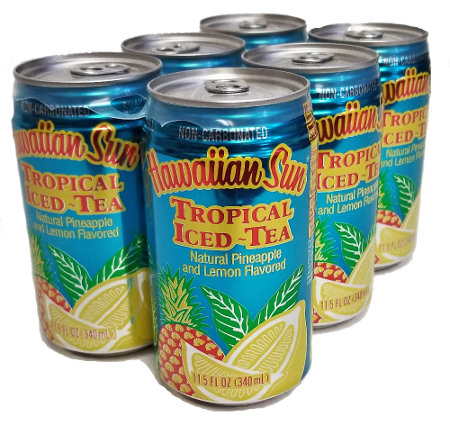 Hawaiian Sun Drink - Tropical Iced Tea 11.5 oz (Pack of 6)