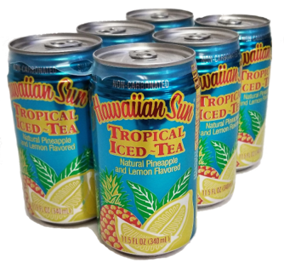 Hawaiian Sun Drink - Tropical Iced Tea 11.5 oz (Pack of 6)  **Limit 8 - 6/pks total per purchase transaction**