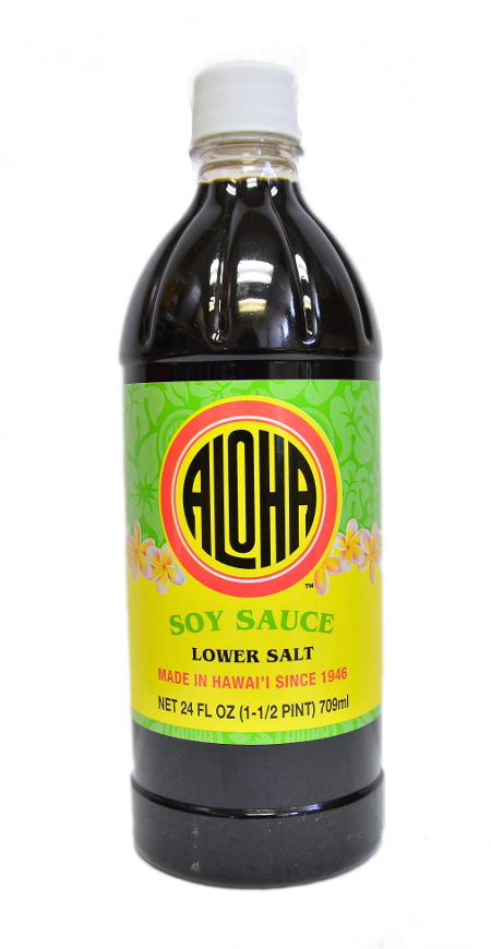 Aloha Soy Sauce Lower Salt 24 oz