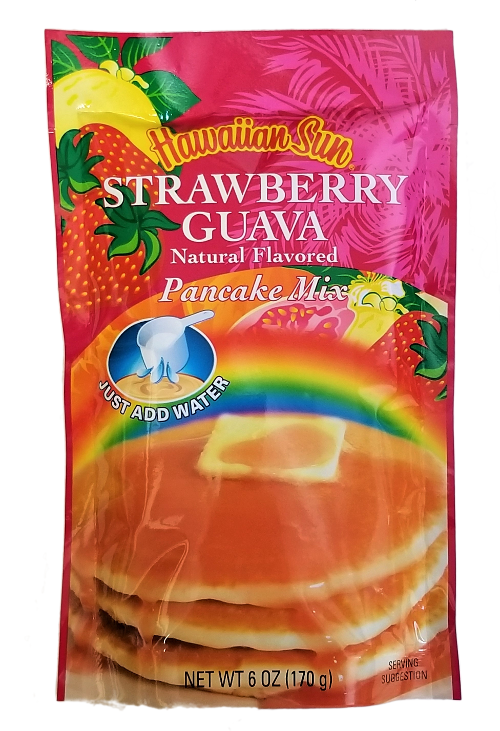 Hawaiian Sun Pancake Mix-Strawberry Guava 6 oz