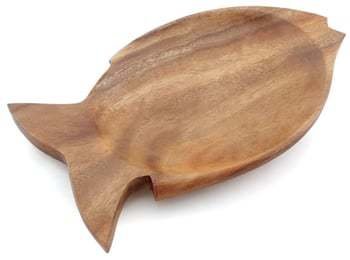 Wooden Dish  Fish Tray 1&quot; x 7.25&quot; x 12&quot;