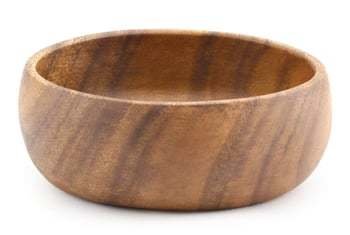 Wooden Round Bowl 3&quot; x 8&quot;