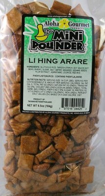 Aloha Gourmet Da Mini Pounder Li Hing Arare 6.5 oz (NOT FOR SALE TO CALIFORNIA)