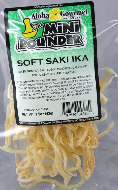 Aloha Gourmet Da Mini Pounder Soft Saki Ika 1.5 oz