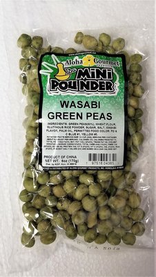 Aloha Gourmet Da Mini Pounder Wasabi Green Peas 6 oz