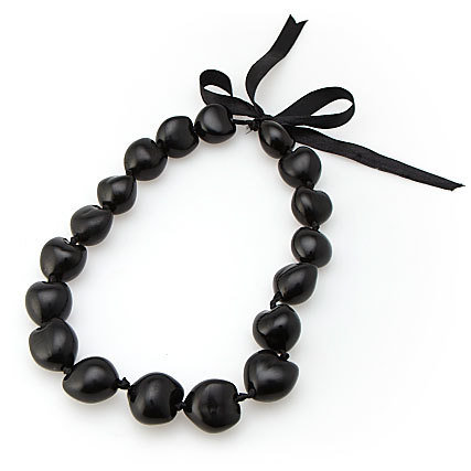 Kukui Nut Choker Lei - Black