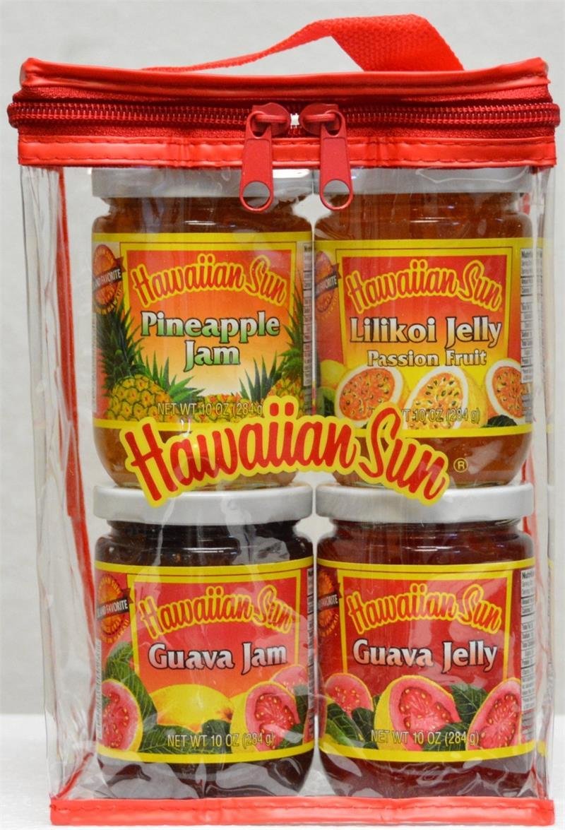 Hawaiian Sun Jam & Jelly 4pk/10 oz w/tote bag