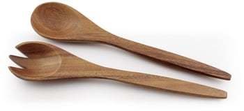 Wooden Salad Server 14&quot; Set