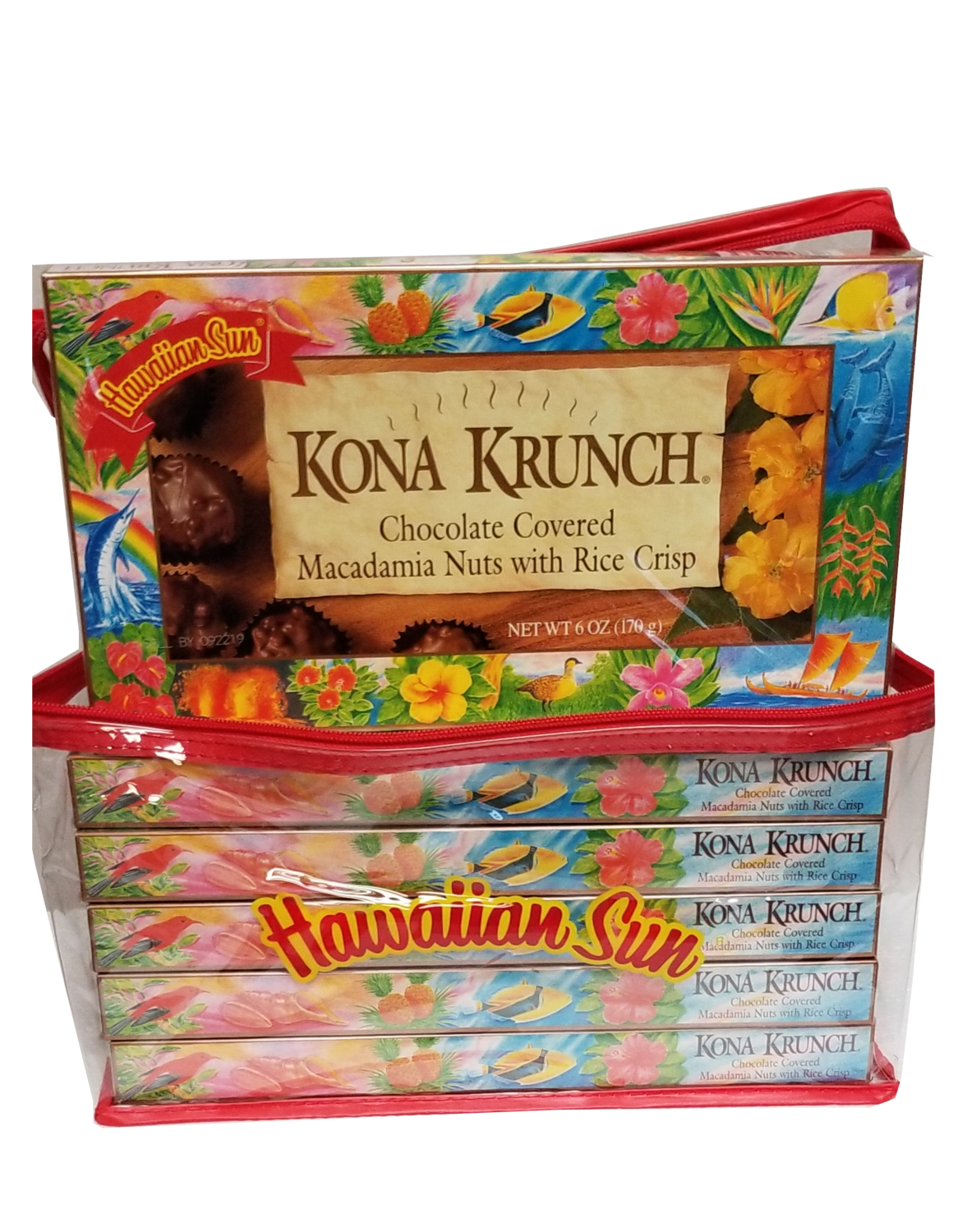 Hawaiian Sun Kona Krunch Nuts 6/6 oz Gift Set